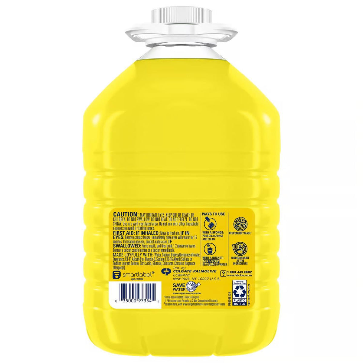 Multi-Purpose Cleaner Concentrated Formula by Fabuloso – 128 Fl Oz (Pack of 1), Pack of 128, Model 035000973542