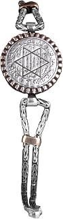 KAMBO Handmade 925 Sterling Silver King Solomon Seal Bracelet with Star of David Design for Men, Modern Statement Jewelry Gift for Him, Birthday Occasion