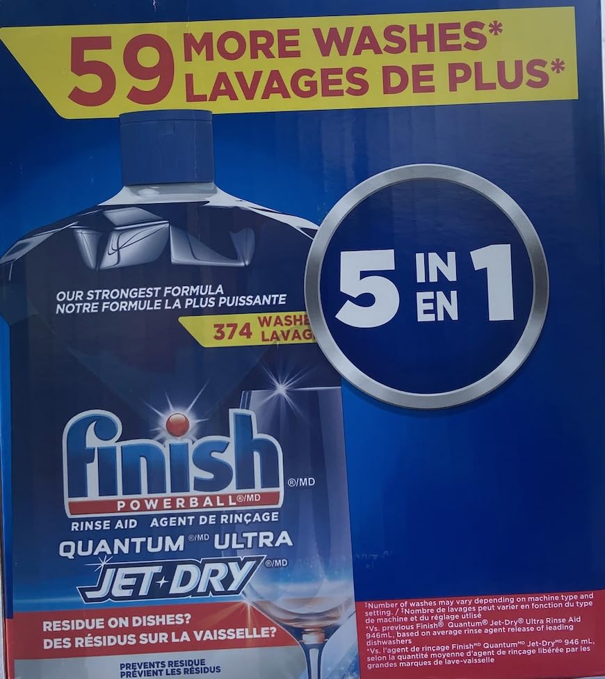 Quantum Ultra Jet Dry Rinse Aid by Finish – 37.87 Fl Oz (Pack of 1)