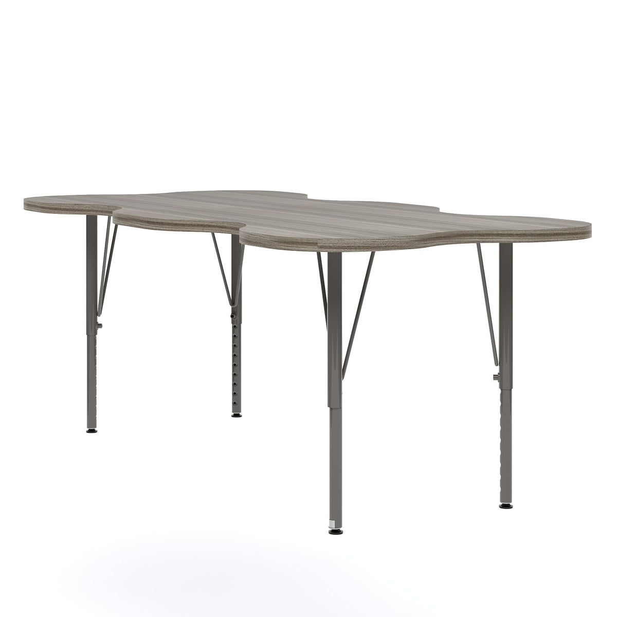 My Place Rectangular Table by Tot Mate – unspecified, 3/4" Thick Industrial Grade Wood With Laminate Surfacing, Shadow Elm Gray, Model TM9428