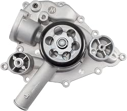 Melling Water Pump, Mechanical, Black Pulley, 3.56 in Hub Height, Aluminum, Natural