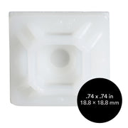 Cable Tie Mounting Base by 3M – 75 x .75, Beige, Pack of 100, Model CTB75X75NTA-C