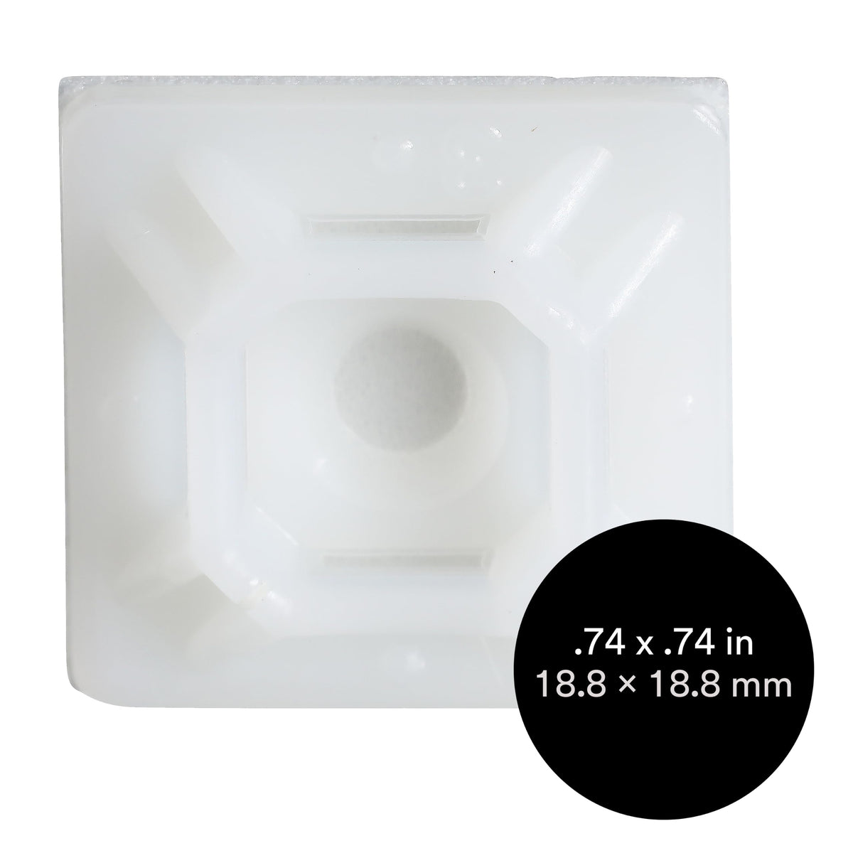 Cable Tie Mounting Base by 3M – 75 x .75, Beige, Pack of 100, Model CTB75X75NTA-C