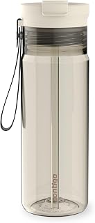 Contigo DualSip 24 oz Tritan Plastic Water Bottle with Carry Strap & 2-in-1 Leakproof Lid (Straw or Spout), BPA-Free, Dishwasher Safe