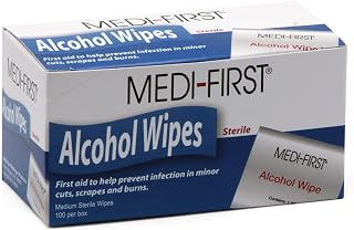 Medique Medi-First 22133 Alcohol Prep Pads, 100 Per Box