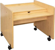 Tot Mate 26" Contemporary Wood Composite Mobile Desk in Maple