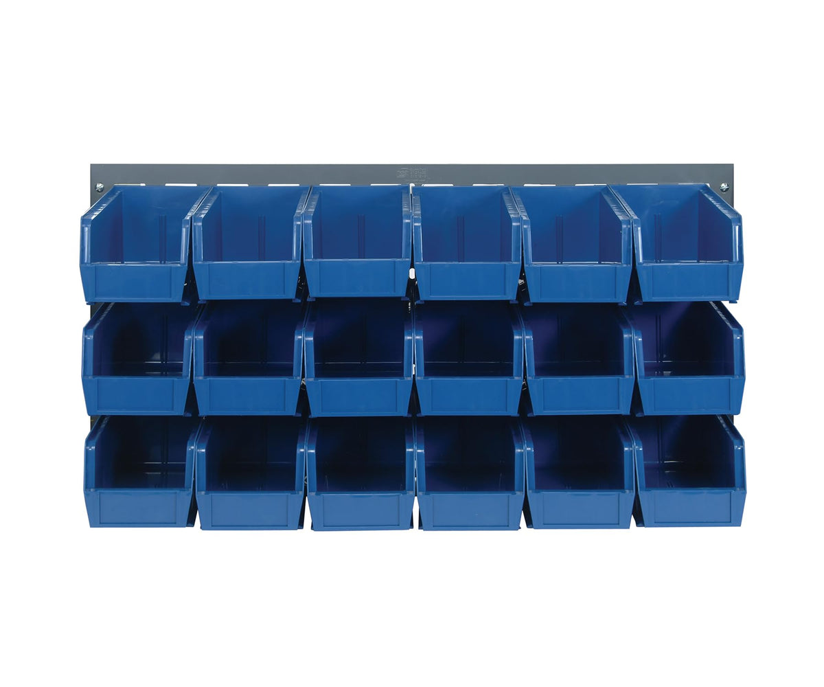 QUANTUM STORAGE SYSTEMS Blue / 10-7/8" x 5-1/2" x 5" (Bin Size) / Gray Panels Storage Racks