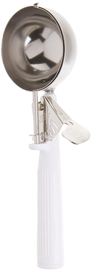 Ice Cream Disher with White Handle by Winco – 5.5 ounces, Stainless Steel, Model ICOP-6