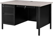 Global Industrial 48" W x 30" D x 30-1/2"H Steel Teacher's Desk, Gray Top