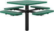 Global Industrial 46" Square Picnic Table, In Ground Mount, Expanded Metal,