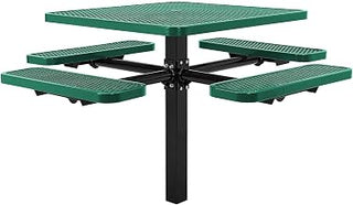 Global Industrial 46" Square Picnic Table, In Ground Mount, Expanded Metal,