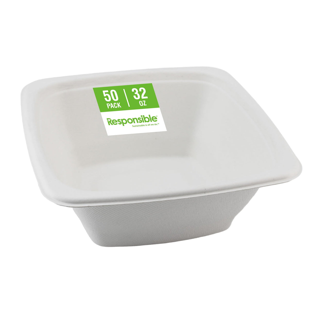Responsible Products 32 oz (50 Count) / Natural Brown / Casual Bowls