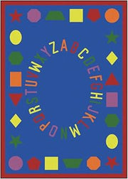 Joy Carpets First Lessons Rug, Blue, 10'9" x 13'2"