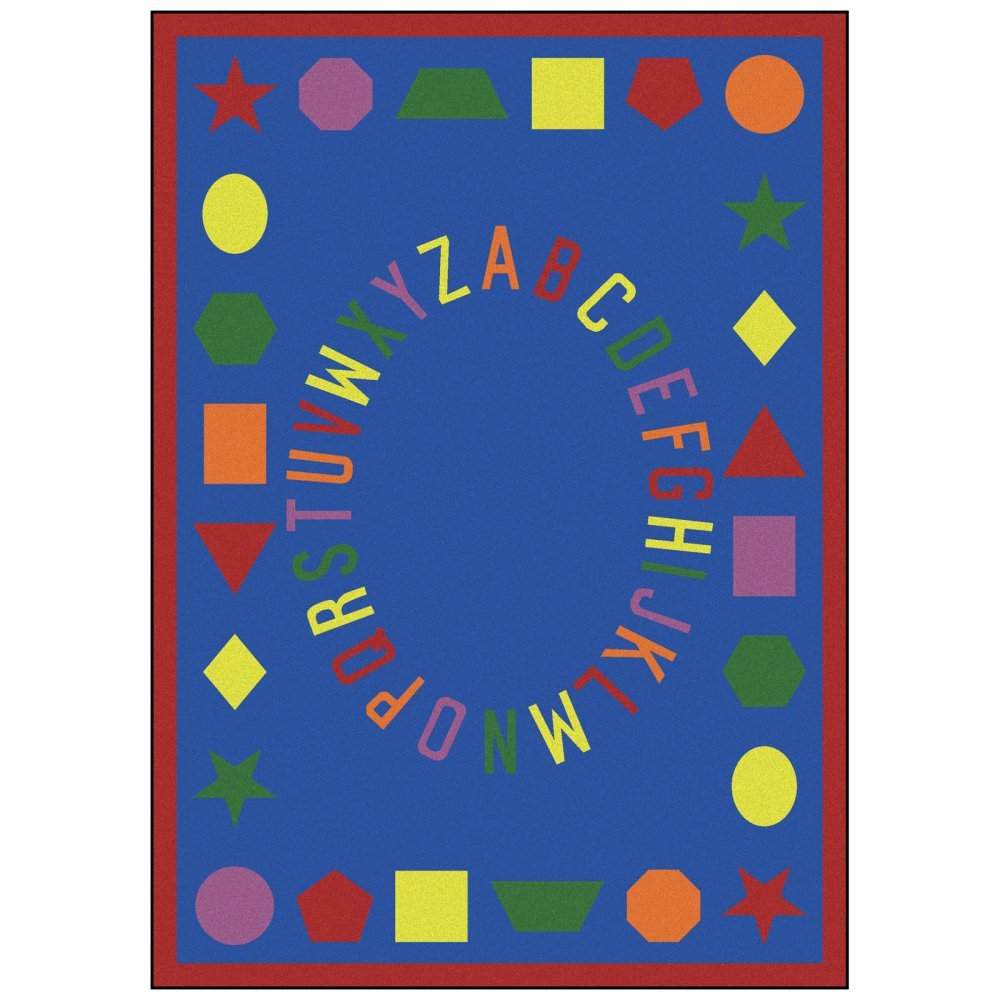 First Lessons Rug by Joy Carpets – 10'9" x 13'2" (Rectangular), Nylon, Blue, Model 1443G-01
