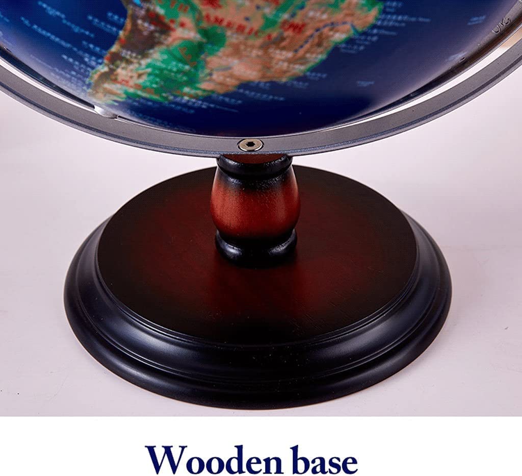 11. 8 Inch with Stand 3D Embossed 720° Rotating Globe Educational...(World Globe) by xdgFHsy – One Size, Resin, World Globe, Model xdgFHsy