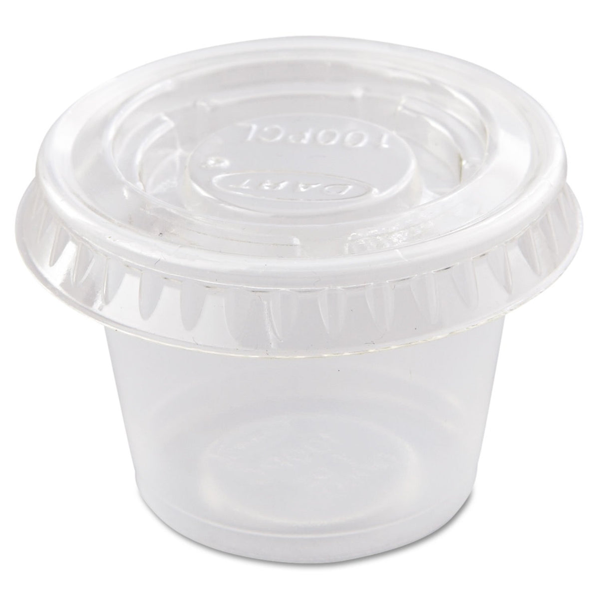 Clear Portion Container Lid - Fits 0.5-1.25 oz (Case of 2500) by SOLO – Small, 0.5 fluid_ounces, Polyethylene Terephthalate, Clear, Pack of 1000