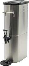 Winco 3 Gallon Slim Iced Tea Stainless Steel Dispenser | Great for Coffee, Tea, Hot Water and Beverage Service