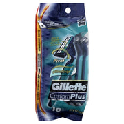 CustomPlus Pivot Disposable Razors - 10 ct by Gillette – 10 Count (Pack of 1), Chromium, Green, Model PG-621