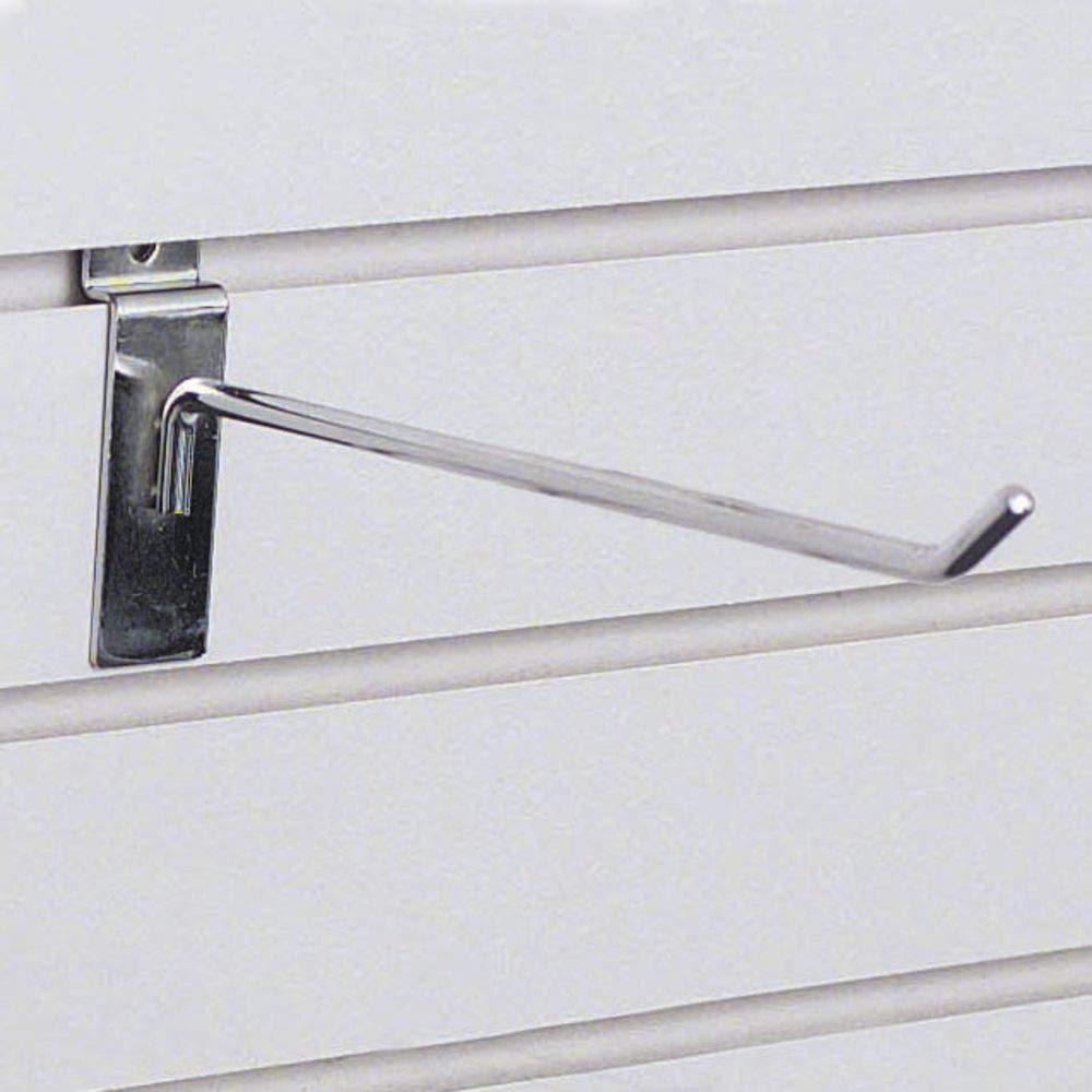 8" Chrome Slatwall Hook by HUBERT – Model SSWH8