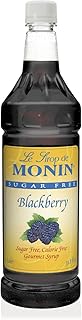 Monin Sugar-Free Blackberry Syrup Plastic Bottle, 1 Liter (33.8 fl oz)