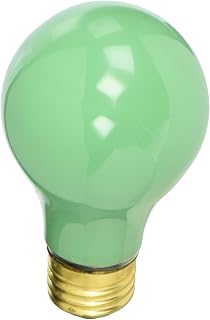 Satco S4986 60 Watt A19 Incandescent Light Bulb, Ceramic Green