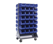 QUANTUM STORAGE SYSTEMS Blue / 14-3/4" x 8-1/4" x 7" (Bin Size) / 1 Open Storage Bins