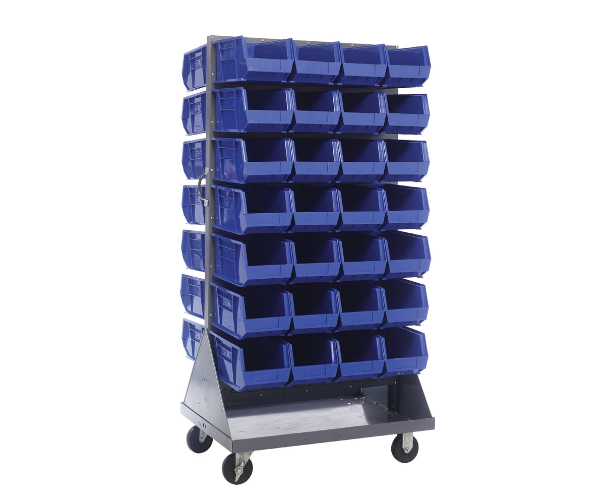 QUANTUM STORAGE SYSTEMS Blue / 14-3/4" x 8-1/4" x 7" (Bin Size) / 1 Open Storage Bins
