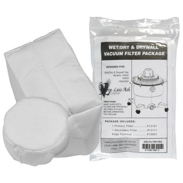 Wet Dry Filter Package by Dustless – Cloth, White, Model 2F22