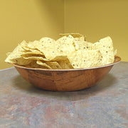 Round Woven Wood Snack or Salad Bowl by Winco – Woven Wood, Mahogany, Model WWB-6