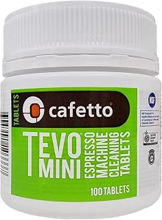 Cafetto Tevo Tablets Mini 1.5g 100 Tablets for manual and semi automatic espresso machines. Compatible with Breville, Sage, Gaggia, Rancilio, Rocket, ECM, Profitec, Lelit.