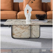 Mesa para Centro De Sala Marble Base Coffee Table Modern Apartment Simple Coffee Table Side Table Villa Living Room End Table Coffee Table by JOYNOW – 140cm, Acacia, Model 5744