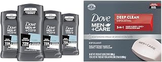Antiperspirant Deodorant 72-hour anti-stain Protection Invisible Deodorant For Men & Dove Men+Care Body and Face Bar More Moisturizing Than Bar Soap Deep Clean Effectively