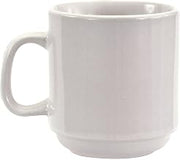 CRESTWARE Bright White Alpine White Narrow Rim Mug 10 oz., Pk36 AL15-1 Each