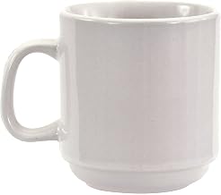 CRESTWARE Bright White Alpine White Narrow Rim Mug 10 oz., Pk36 AL15-1 Each