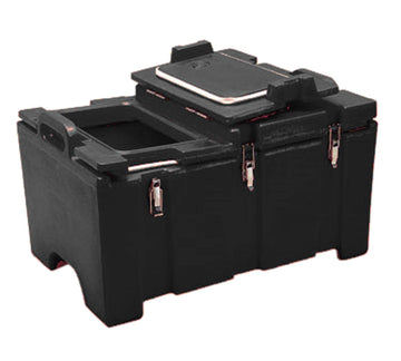 () Top-Load Food Pan Carrier - Camcarrier® 100 Series by Cambro – 18 x 26-3/4 x 15-1/2 inches, Plastic, Black, Model 100MPCHL110