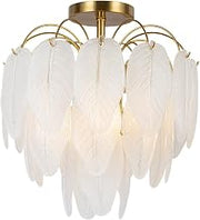 Brushed Brass 4-Light Semi-Flush Mount from Alessia Collection by Artcraft