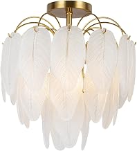 Brushed Brass 4-Light Semi-Flush Mount from Alessia Collection by Artcraft