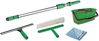 UNGER Window Contractor's Kit – 35cm Squeegee, Washer, 12L Bucket & Pole