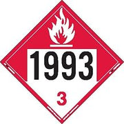 Labelmaster ZT9-1993 UN 1993 Combustible Liquid Hazmat Placard, Tagboard (Pack of 25)