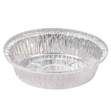 8" Round Aluminum Foil Take-Out Pan 50 Pack -Disposable Tin Containers (No Lids) Air Fryer by PACTIV – 8.0 inches, Aluminum, Silver, Model Y55830