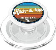 Round Retro Vintage Kitch-iti-kipi Area Michigan MI Graphic PopSockets MagSafe PopGrip for iPhone