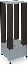 Azar Displays 700228-BLK 20" W x 64" H x 20" D Multi-Tower Pegboard Floor Display in Solid Black