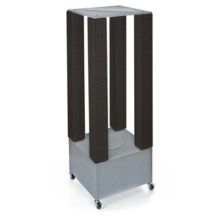20" W x 64" H x 20" D Multi-Tower Pegboard Floor Display in Solid Black by Azar Displays – Plastic, Black, Model 700228-BLK