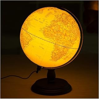 World Globe, Raised 3D Embossed Lighting Led Lighted Globe Retro(32cm E)