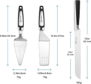 PAXNOK Pie Server and Cake Cutter Set, Stainless Steel, Black 13 Inch