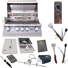 Lion Premium Grills 32-Inch Propane Grill L75000 with Single Side Burner and 5 in 1 BBQ Tool Set Best of Backyard Gourmet Package Deal