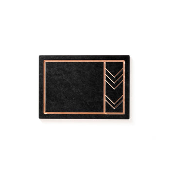 Frank Lloyd Wright Small Cut & Serve Board - Dishwasher Safe Non-Toxic Made in the USA by Epicurean – 9.8"L x 6.9"W, Paper Composite, Slate/Natural, Model 555-10070201FLW
