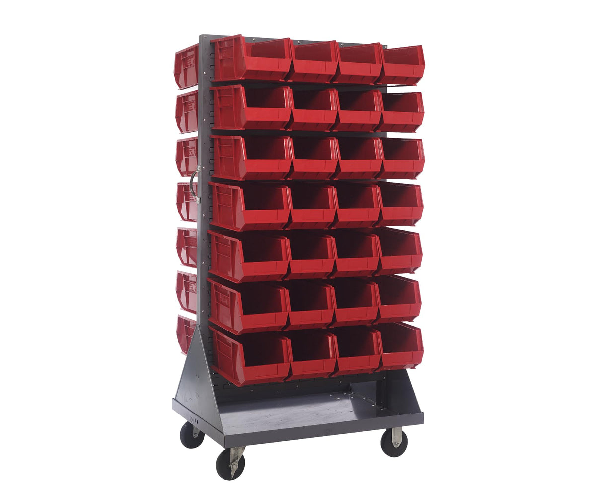 QUANTUM STORAGE SYSTEMS Red / 14-3/4" x 8-1/4" x 7" (Bin Size) / 1 Storage Racks