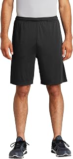 SPORT-TEK Unisex PosiCharge Competitor Pocketed Short | Moisture Wicking 9" Basketball Shorts for Men & Women, Athletic Fit