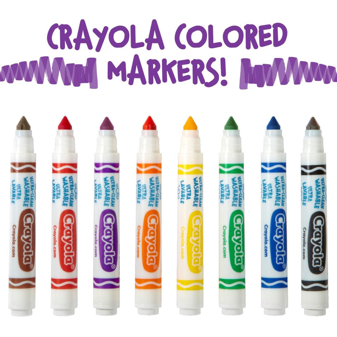 Washable Markers - Violet Purple (12ct) by Crayola – 1 Count (Pack of 12), CRAYONS, Violet, Pack of 12, Model 58-7800